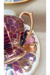 İki̇nci̇ Kali̇te Porselen El Boyama 2li̇ Kahve Fi̇ncani Ve Lokumluk Seti̇