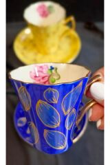 PORSELEN EL DEKOR 2Lİ KAHVE FİNCANI