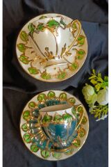 PORSELEN EL DEKOR 2Lİ FİNCAN TAKIMI