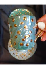 PORSELEN EL DEKOR 2Lİ KAHVE FİNCANI