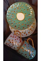 PORSELEN EL DEKOR 2Lİ KAHVE FİNCANI