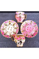 SALTANAT 2 Lİ KAHVE FİNCAN TAKIMI Pembe